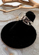 Load image into Gallery viewer, Rainbow Moonstone Cabochon Ring (Size 4)