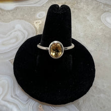 Load image into Gallery viewer, Citrine Faceted Bezel Set Ring (Size 9)