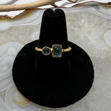 Load image into Gallery viewer, Mystic Topaz Duo 18K Gold-Plated Ring (Size 9)