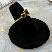 Load image into Gallery viewer, Citrine Duo Faceted 18K Gold-Plated Ring (Size 6)