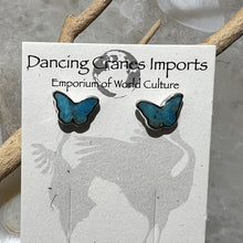 Load image into Gallery viewer, Turquoise Butterfly Earrings
