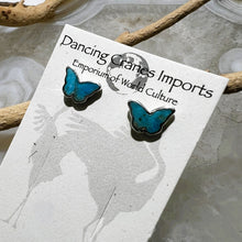 Load image into Gallery viewer, Turquoise Butterfly Earrings