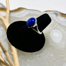 Load image into Gallery viewer, Lapis Lazuli Oval Cabochon Ring (Sz 7.5)