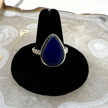 Load image into Gallery viewer, Lapis Lazuli Tear Drop Cabochon Ring (Sz 10.5)