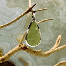 Load image into Gallery viewer, Prehnite Teardrop Cabochon Pendant
