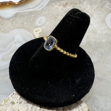 Load image into Gallery viewer, Sapphire 18K Gold-Plated Ring (Size 8)
