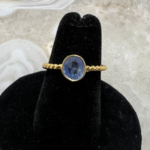 Load image into Gallery viewer, Sapphire 18K Gold-Plated Ring (Size 6)