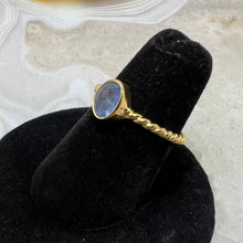 Load image into Gallery viewer, Sapphire 18K Gold-Plated Ring (Size 6)