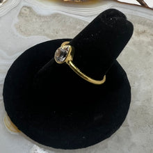 Load image into Gallery viewer, Morganite 18K Gold-Plated Tear Drop Ring (Size 8)