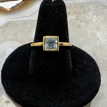 Load image into Gallery viewer, Blue Topaz 18K Gold-Plated Ring (Size 8)