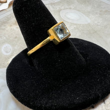 Load image into Gallery viewer, Blue Topaz 18K Gold-Plated Ring (Size 8)