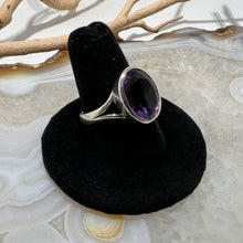 Load image into Gallery viewer, Amethyst Oval Faceted Ring (Size 8.5)