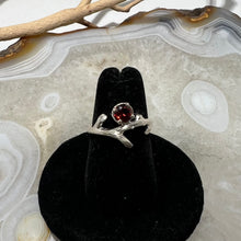 Load image into Gallery viewer, Garnet Round Faceted Cut Ring (Size 6)