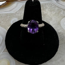 Load image into Gallery viewer, Amethyst Oval Faceted Prong Set Ring (Size 8)