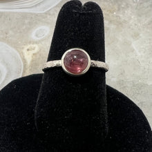 Load image into Gallery viewer, Pink Tourmaline Round Cabochon Ring (Size 6.5)