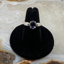 Load image into Gallery viewer, Iolite Faceted Prong Set Ring (Size 6.5)