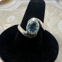 Load image into Gallery viewer, Blue Topaz Faceted Oval Ring