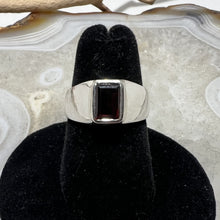 Load image into Gallery viewer, Garnet Faceted Bezel Set Ring (Size 6)