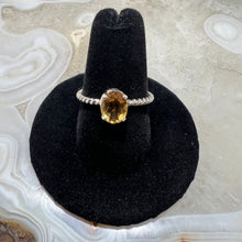 Load image into Gallery viewer, Citrine Oval Faceted Prong Set Ring (Size 8)