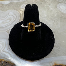 Load image into Gallery viewer, Citrine Princess Cut Ring (Size 7)