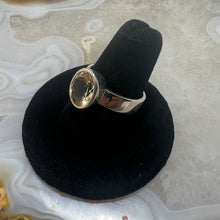 Load image into Gallery viewer, Citrine Bezel Set Faceted Ring (Size 8)