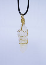 Load image into Gallery viewer, Lemurian Quartz Wire Wrapped Pendant