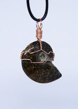 Load image into Gallery viewer, Ammonite Wire Wrapped Pendant