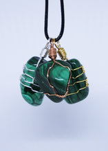 Load image into Gallery viewer, Malachite Wire Wrapped Pendant