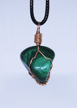 Load image into Gallery viewer, Malachite Wire Wrapped Pendant