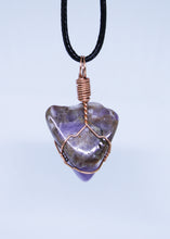 Load image into Gallery viewer, Chevron Amethyst Wire Wrapped Pendant