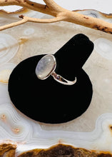 Load image into Gallery viewer, Rainbow Moonstone Cabochon Ring (Size 9.5)
