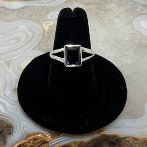 Iolite Faceted Bezel Set Ring (Size 7.5)
