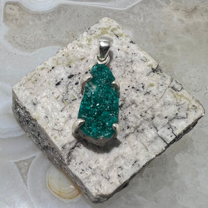 Dioptase Prong Set Pendant