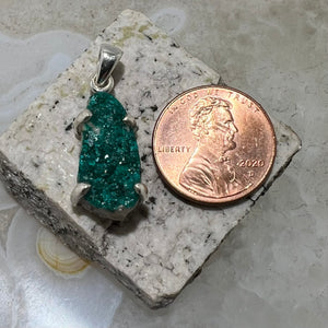 Dioptase Prong Set Pendant