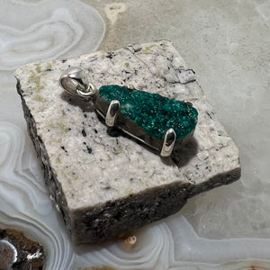 Dioptase Prong Set Pendant