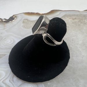 Black Tourmaline Ring (Size 4)