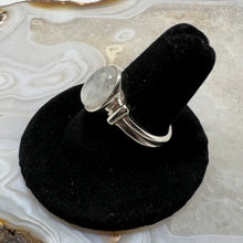 Load image into Gallery viewer, Rainbow Moonstone Cabochon Ring (Size 8)
