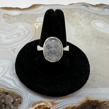 Load image into Gallery viewer, Rainbow Moonstone Cabochon Oval Ring (Size 10)
