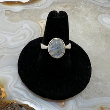 Load image into Gallery viewer, Rainbow Moonstone Cabochon Oval Ring (Size 8)
