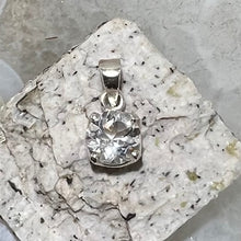 Load image into Gallery viewer, Crystal Quartz Faceted Round Prong Set Pendant
