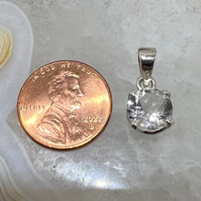 Load image into Gallery viewer, Crystal Quartz Faceted Round Prong Set Pendant
