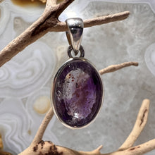Load image into Gallery viewer, Elestial Quartz Faceted Oval Pendant
