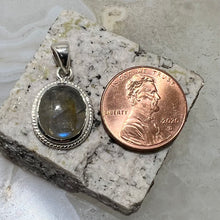 Load image into Gallery viewer, Labradorite Bezel Set Oval Cabochon Pendant
