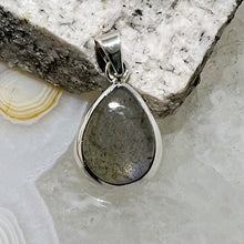 Load image into Gallery viewer, Labradorite Bezel Set Teardrop Cabochon Pendant
