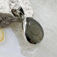 Load image into Gallery viewer, Labradorite Bezel Set Teardrop Cabochon Pendant
