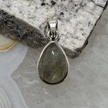 Load image into Gallery viewer, Labradorite Bezel Set Teardrop Pendant

