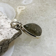 Load image into Gallery viewer, Labradorite Bezel Set Teardrop Pendant
