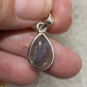 Labradorite Bezel Set Teardrop Pendant