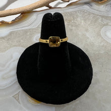 Load image into Gallery viewer, Citrine Faceted 18K Gold-Plated Ring (Size 6)
