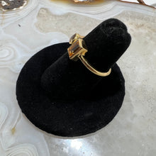 Load image into Gallery viewer, Citrine Duo Faceted 18K Gold-Plated Ring (Size 6)

